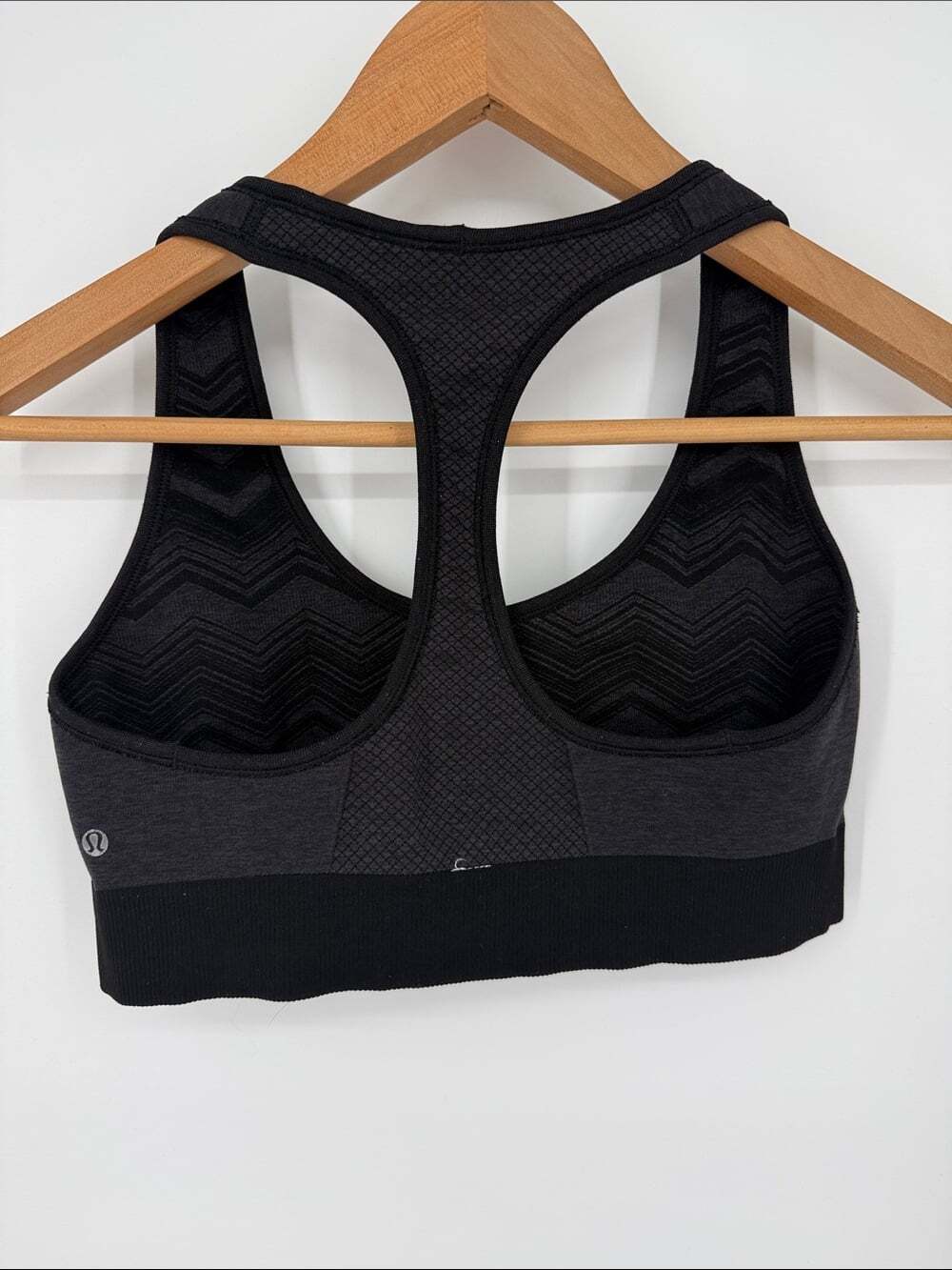 Lululemon Ebb & Flow Racerback Bra Reversible Heathered Black - Picture 10 of 13